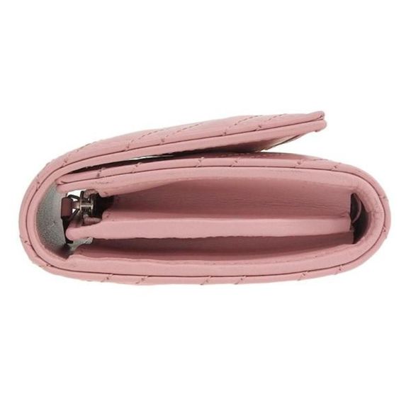 Gucci Wallet Bifold Outlet Leather GG Marmont Pink - Picture 2 of 5